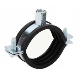 Metal rail bracket with rubber