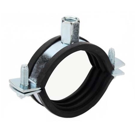 Metal rail bracket with rubber