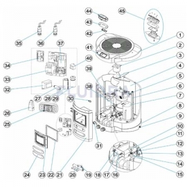 Οθόνη αντλίας θερμότητας 54068-MB Heat II AStral