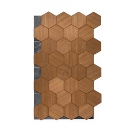 Πάνελ σάουνας ξύλινο Hexa XL Thermo Luxpanel