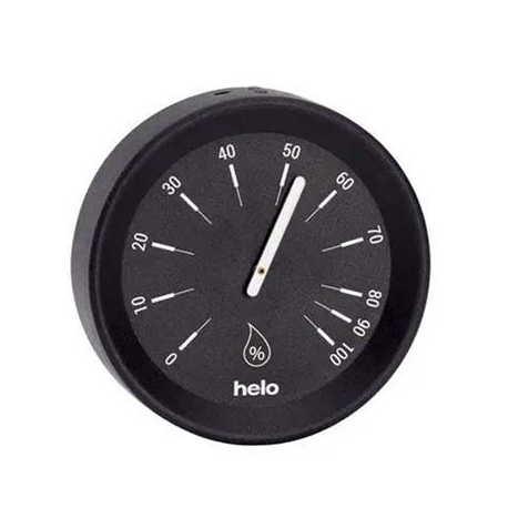 Hygrometer sauna Brilliant Black Helo