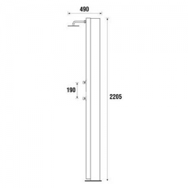 Solar shower with automatic closure SSH-040