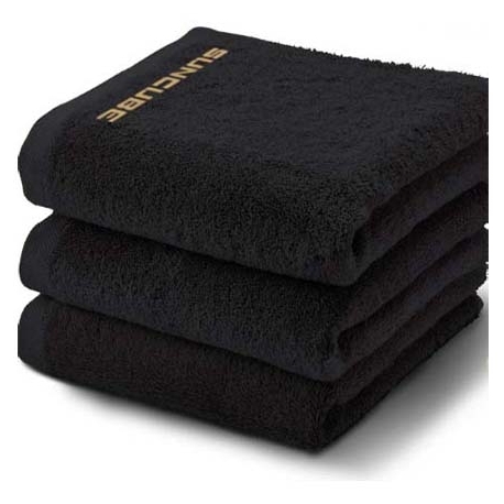 Black SunCube sauna towel