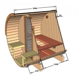 Outdoor sauna Barrel