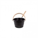 Black sauna bucket with ladle Auroom