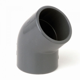Elbow pvc socket 45° CH