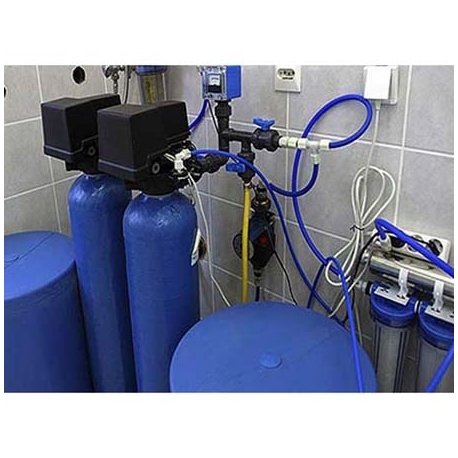 Softener installation with bypass