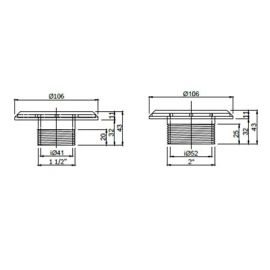 Inlet sri-150 inox socket