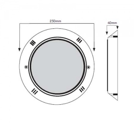Φωτιστικό πισίνας led ρητίνης flat coloured AC