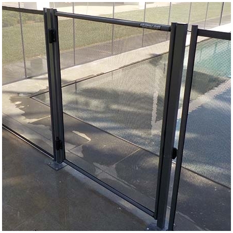 Protective fence door