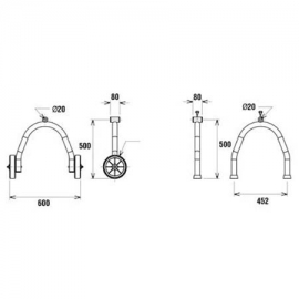 Pair of movable cover supports AS