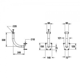 Cover axle wall support pair AS