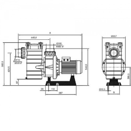 Pump with prefilter high capacity KAN/HCP 4000 Hayward