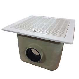 Φρεάτιο πυθμένα μπετού πολυεστερικό 330x330mm πλαστική σχάρα Astral