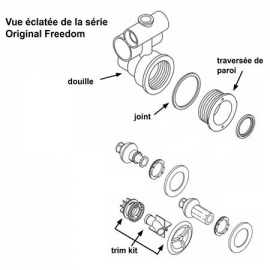 Hydromassage jet mounting Freedom Balboa