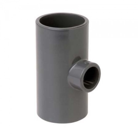 Reduced tee plain pvc-u 90º Plimat