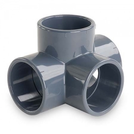 Τee plain 4V pvc-u Hidroten