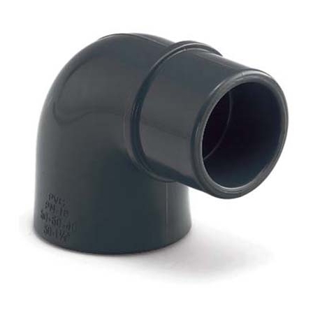 Γωνία pvc-u 90º αρσενικό-θηλυκό κολλητό Plimat