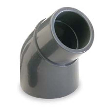 Elbow pvc-u 45º female-male-female Plimat