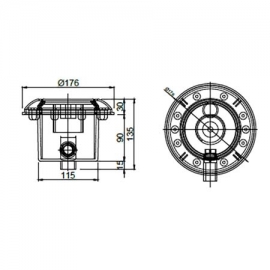 Recessed LED pool-spa light ULSD-10 LLSD-10 AS