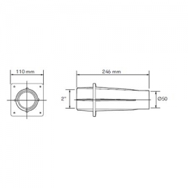 Concrete sealing flange IML