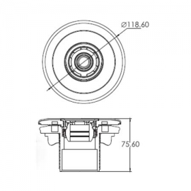 Water suction return liner brass Aqua line