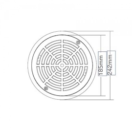 Main drain grille flat Aqua line