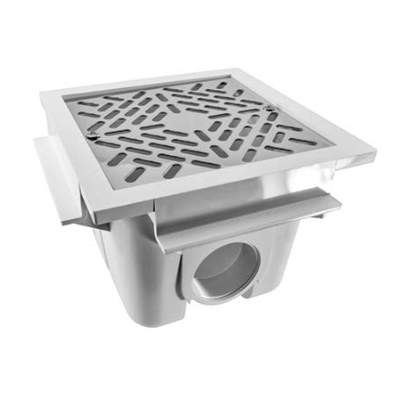 Square main drain inox AC