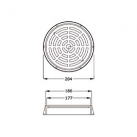 Grille for main drain AS