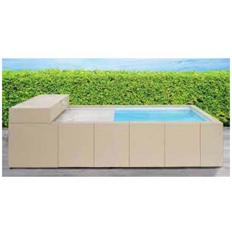 Prefabricated pool liner with automatic pool cover Dolcevita Diva Astral