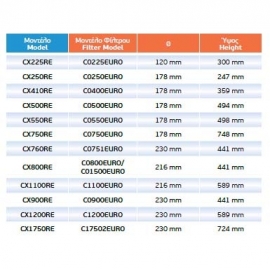 Spare cartridge filter star clear/clear plus Hayward
