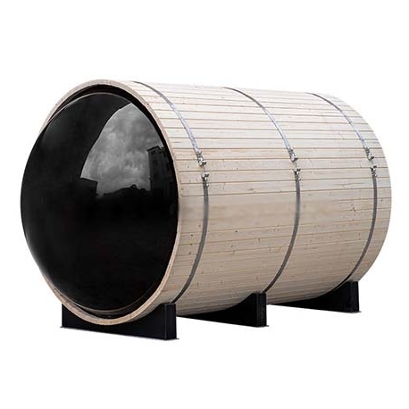 Outdoor sauna room Panoramic Barrel Alpha