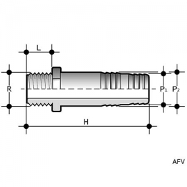Hose adaptor male pvc-u Fip