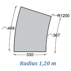 Flat coping stone Radius section Espace
