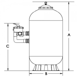 Sand filter fiberglass-bobbin wound MSH Minder
