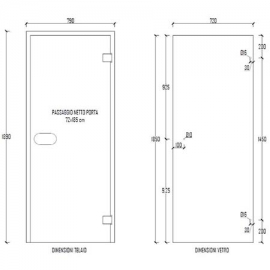 Glass steam room door Classic