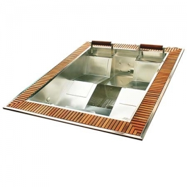 Inground overflow spa Mercurio Astral