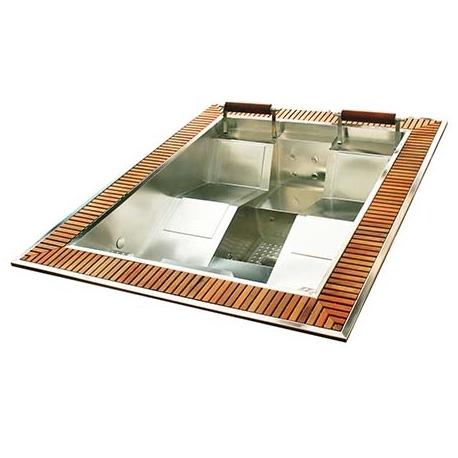 Inground overflow spa Mercurio Astral