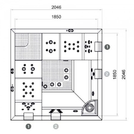Inground overflow spa Mercurio Astral