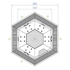 Υδρομασάζ υπερχείλισης εντιχοιζόμενο Neptuno Astral