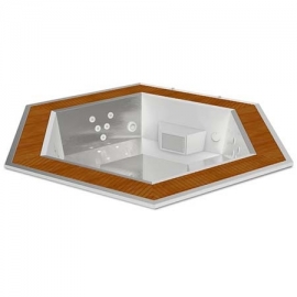 Inground overflow spa Neptuno Astral