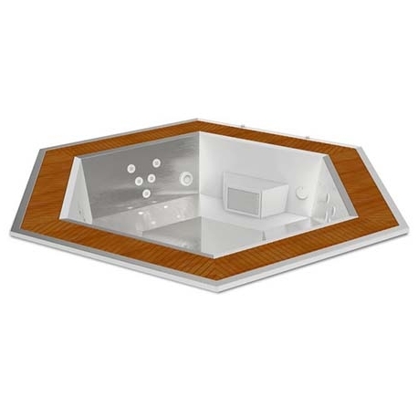 Inground overflow spa Neptuno Astral