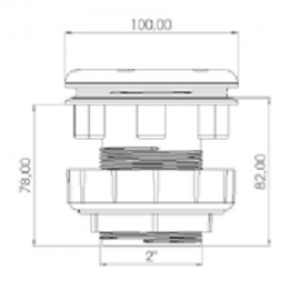 Water suction inlet thin wall GM-24 CPA