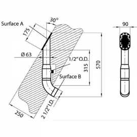 Στόμιο ροής ποταμού ανοξείδωτο CPA