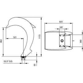 Waterfall inox Dolphin CPA