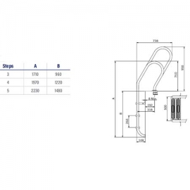 Σκάλα πισίνας Mix Astral