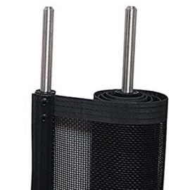 Protective pool fence with mesh