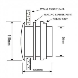 Κιτ φωτιστικού χαμάμ Big Steamtec