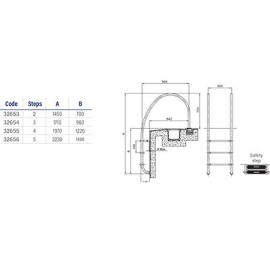 Pool ladder with overflow Astral