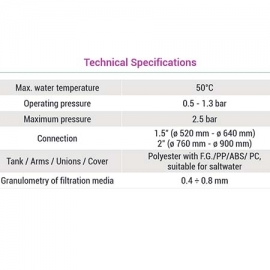Fiberglass sand filter ProSeries HL TL Hayward